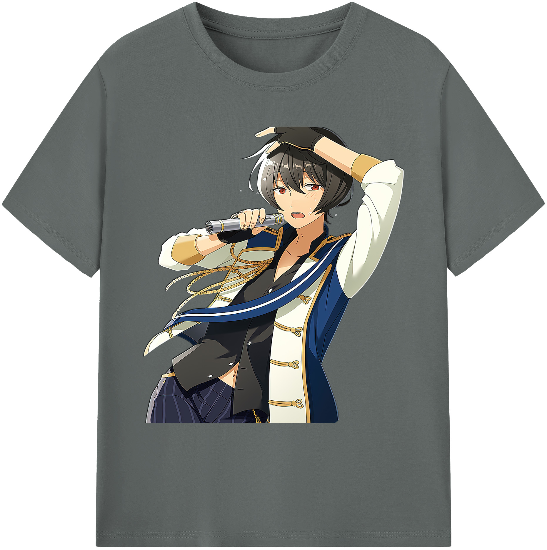（画像用） あんさんぶるスターズ! Ensemble Stars 綿100％ メンズ半袖Tシャツ｜肌触りやわらか＆通気性